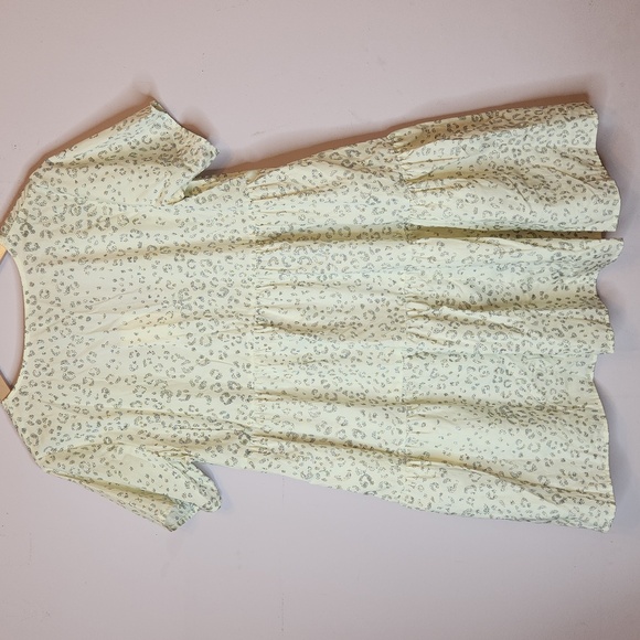 A NEW DAY Peasant Babydoll Dress Animal Leopard Print Tiered, size M - Picture 3 of 9